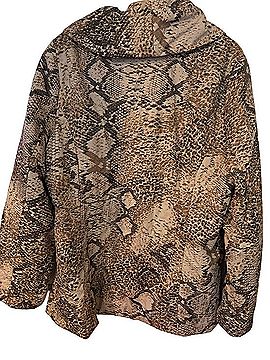 Dennis Basso Snake-Print Puffer Jacket Coat (view 2)