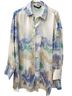 Zara 100% Polyester Tie-dye Multi Color Long Sleeve Blouse Size L - photo 1
