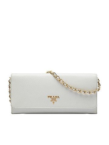 Prada Saffiano Lux Wallet On Chain (view 1)