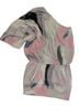 Halston 100% Silk Print Multi Color Gray Pink Cocktail Dress Size 0 - photo 2