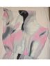 Halston 100% Silk Print Multi Color Gray Pink Cocktail Dress Size 0 - photo 5