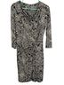 Antonio Melani Print Black Blue Casual Dress Size S - photo 1