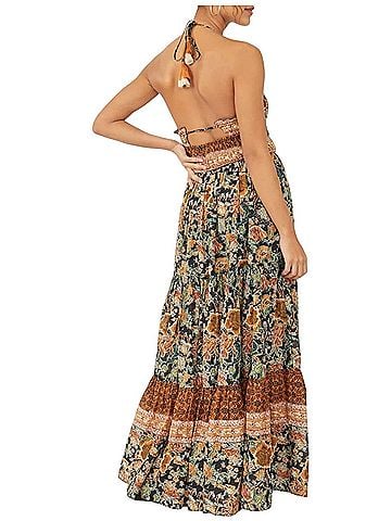 Free People Free People Floral Boho Peasant Maxidress Casual Dress (view 2)
