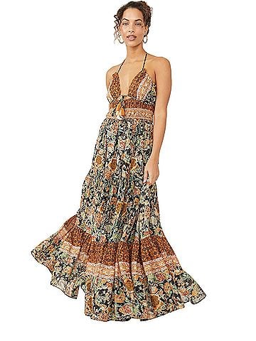 Free People Free People Floral Boho Peasant Maxidress Casual Dress (view 1)
