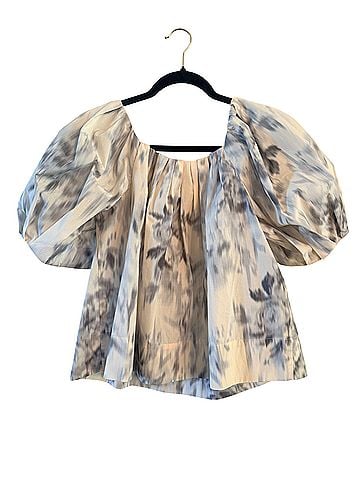 Rebecca Taylor Whisper Rose Short Sleeve Blouse (view 2)