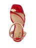 Andrea Solid Red Women's Ankle-Strap High-Heeled Sandal Size 10 - photo 3
