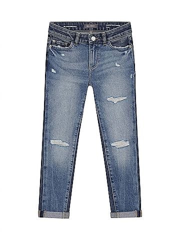 DL1961 Twilight Hour Distressed Harper Boyfriend Jeans (view 1)