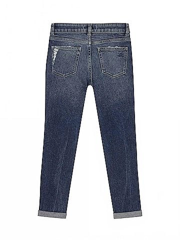 DL1961 Twilight Hour Distressed Harper Boyfriend Jeans (view 2)