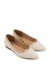 Andrea Solid Brown Women's Studded Flat Shoes Size 9 - photo 4