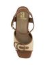 Andrea Solid Brown Women's Block Heel Sandal Size 10 - photo 2
