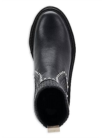 Dolce Vita Women's Leather Knit Chelsea Platform Stud Boot (view 2)