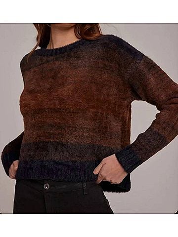 Bella Dahl Slouchy Sweater in Chocolate Ombre (view 2)