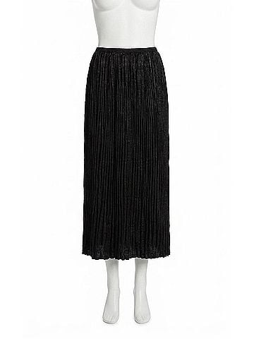 Bella Dahl Variegated Pleat Midi Skirt in Black (view 1)
