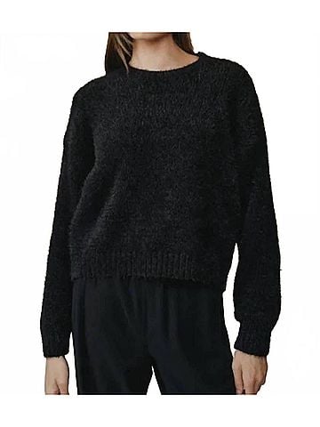 Bella Dahl Drop Shoulder Sweater in Black (view 2)