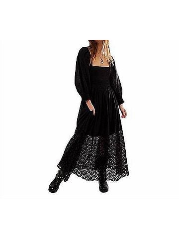 Free People Perfect Storm Midi Dress in Black (view 2)