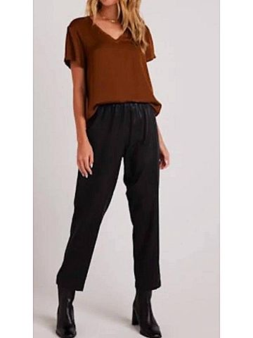 Bella Dahl Camille Track Pant in Black (view 2)