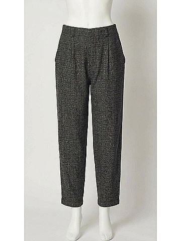Bella Dahl Relaxed Pleat Front Trouser in Glencheck Plaid (view 1)