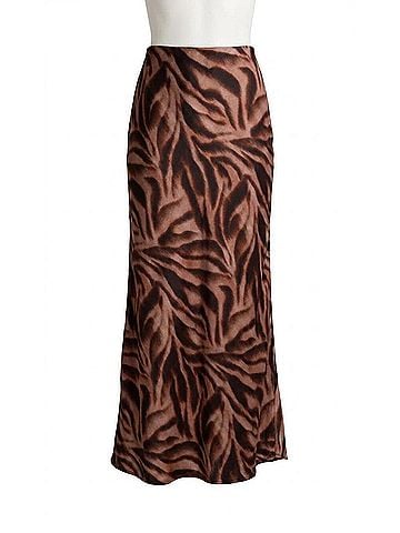 Bella Dahl Maxi Bias Skirt in Hazy Woodland Print (view 1)