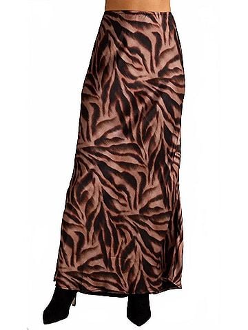 Bella Dahl Maxi Bias Skirt in Hazy Woodland Print (view 2)