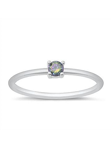 Starlette Women's Round Cut Stackable Ring (view 1)