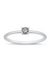 Starlette Solid Silver Toned Women's Round Cut Stackable Ring Size 5 - photo 1