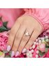 Starlette Solid Silver Toned Women's Katherine Engagement Ring Size 5 - photo 3