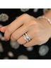Starlette Solid Silver Toned Women's Katherine Engagement Ring Size 5 - photo 5
