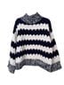 Eleven Six Stripes White Blue Pullover Sweater Size S - photo 1