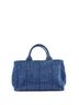 Prada 100% Denim Blue Canapa Convertible Tote Denim Medium One size - photo 4