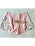Commense 100% Polyester Floral Pink Ivory Blue Dressy Shorts Size XL - photo 6