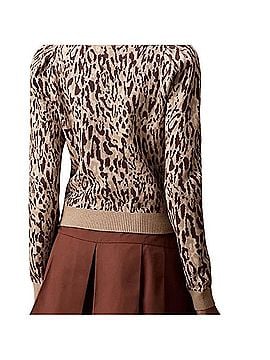 Maeve Knit Leopard Print Sweater Pullover Sweater (view 2)