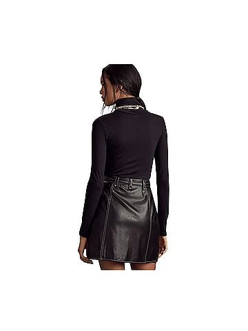 Maeve Faux Leather Skirt (view 2)
