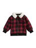 Mud Pie Red Boy's Buffalo Check Sherpa Collar Jacket Size 12-18 mo - photo 1