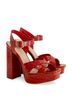Andrea Red Women's Platform Sandal Size 10 - photo 4