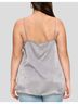 Oddi Gray Solid Satin Sleeveless Cami Woven Tank - Plus in Grey Size 3X - photo 3