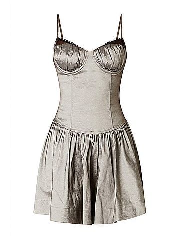 Nia Eli Mini Dress in Gunmetal (view 1)