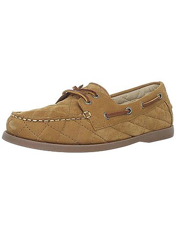 Sebago Women's Coast Two Eye Quilted Boat Shoes in Wheat (view 2)