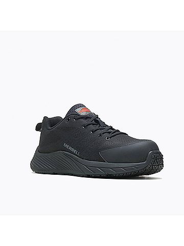 Merrell Women's Moab Flight Carbon Fiber Safety Toe Work Shoes in Black (view 2)
