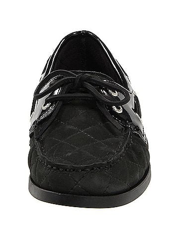 Sebago Women's Coast Two Eye Quilted Boat Shoes in Black (view 2)