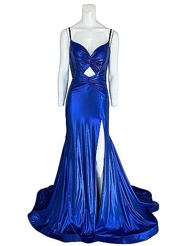 Jovani Blue Evening Gown in Cobalt Blue (view 1)