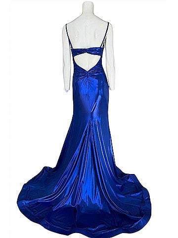 Jovani Blue Evening Gown in Cobalt Blue (view 2)