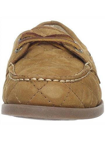 Sebago Women's Coast Two Eye Quilted Boat Shoes in Wheat (view 1)