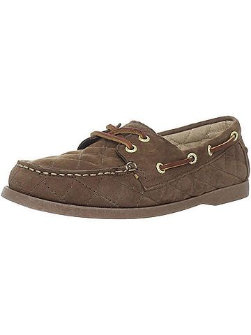 Sebago Women's Coast Two Eye Quilted Boat Shoes in Brown (view 2)