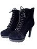 Aldo 100% Velvet Black Ankle Boots Size 6 1/2 - photo 1
