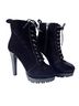 Aldo 100% Velvet Black Ankle Boots Size 6 1/2 - photo 2