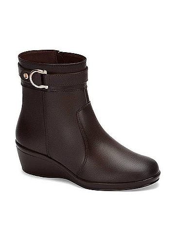 Andrea Women's Wedge Leather Booties (view 1)
