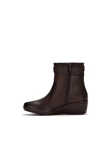 Andrea Women's Wedge Leather Booties (view 2)