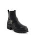 Andrea Black Women's Biker Boots With Buckle Size 9 - photo 3