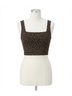 SPANX Brown Leopard Print Cropped Square Neck Shelf Tank Size S - photo 1