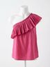 Ramy Brook Pink One Shoulder Pleated Top Size S - photo 1